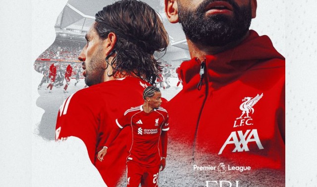 利物浦揭幕战海报：萨拉赫出镜，底部配文“永远的20号”致敬若塔